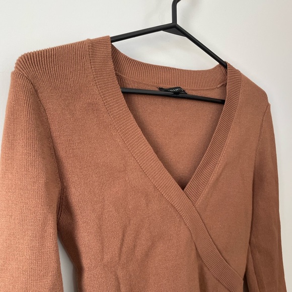 Dynamite Wrap Sweater Bodysuit - Picture 6 of 8